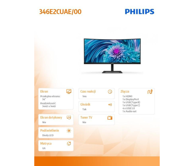 Philips 346E2CUAE/00 - 652191 - zdjęcie 8